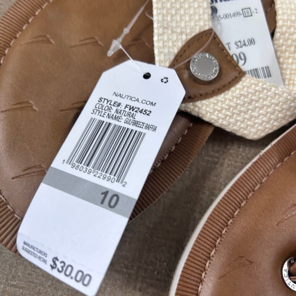 Nautica Flip flop Lot of 2 pair women's size 10 NWT - Picture 5 of 7